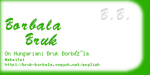 borbala bruk business card